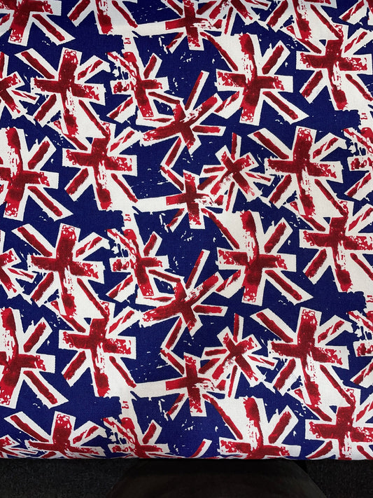 Blue Union Jack Cotton Drill