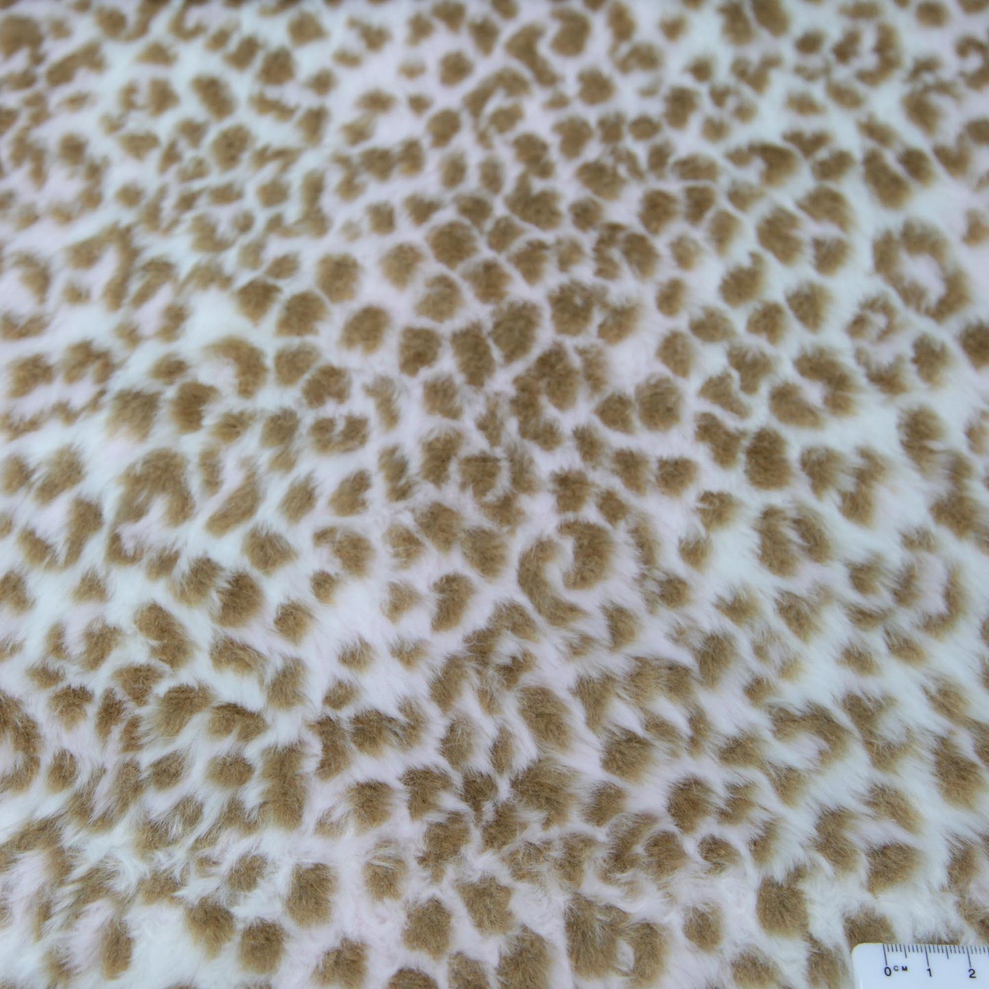 Faux Fur Squares - Cream/Gold Leopard
