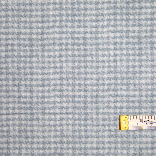 Woolies Flannel - Soft Blue Herringbone