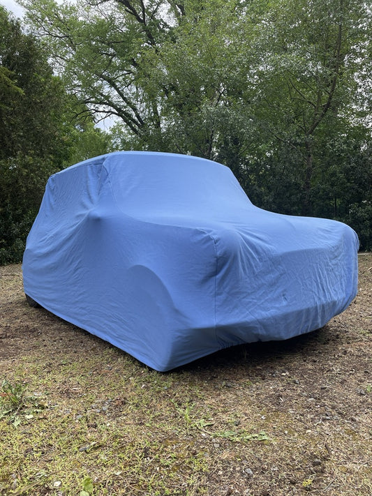 Classic Mini Indoor Car Cover - Light Blue Cotton