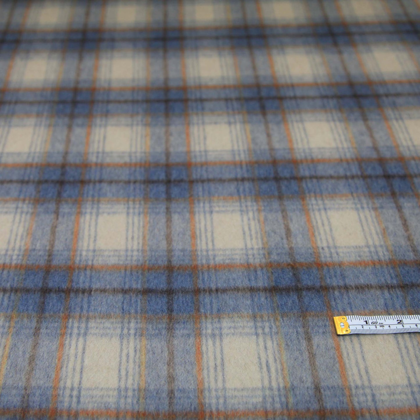 Heavy Wool Viscose - Blue Beige Cream