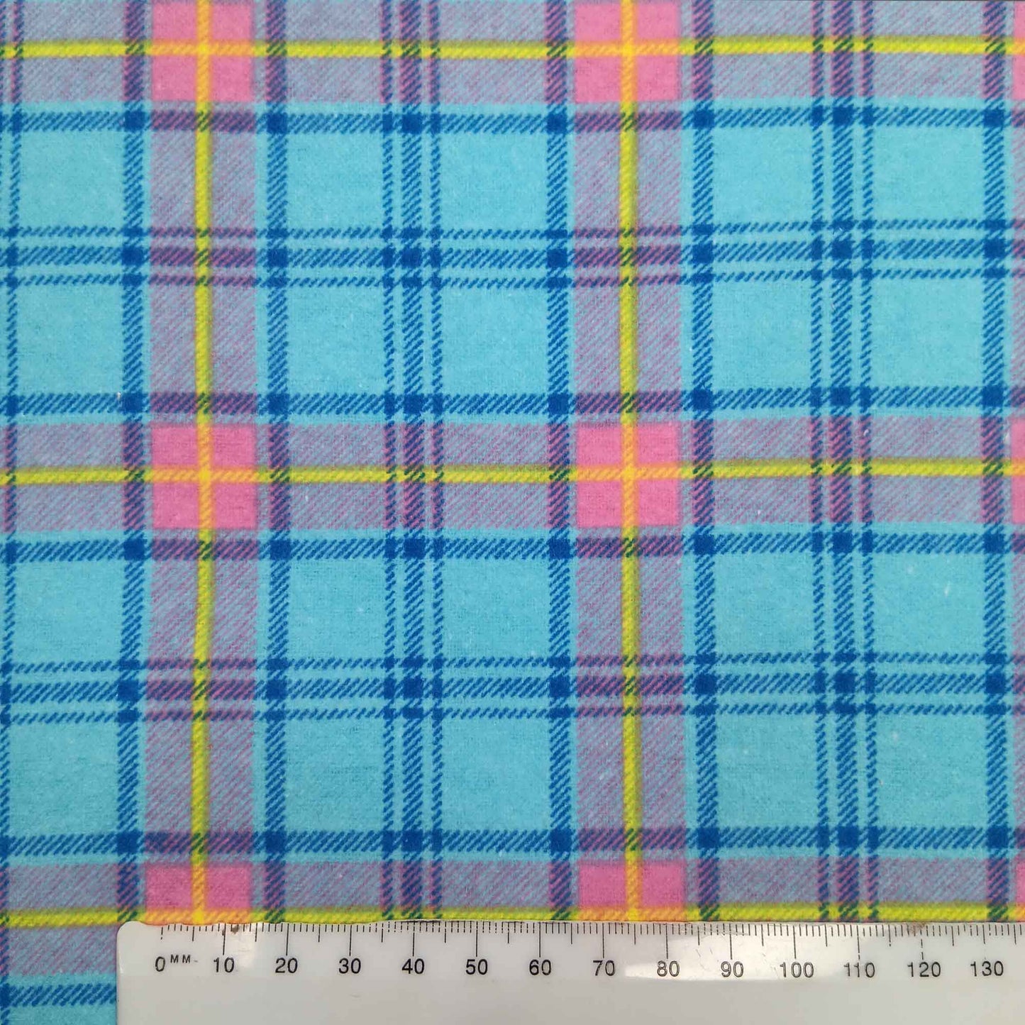 Printed Cotton Wincyette - Blue Check