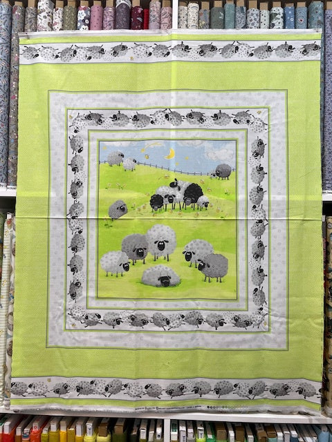 Lewe the Ewe Panel - Light Green