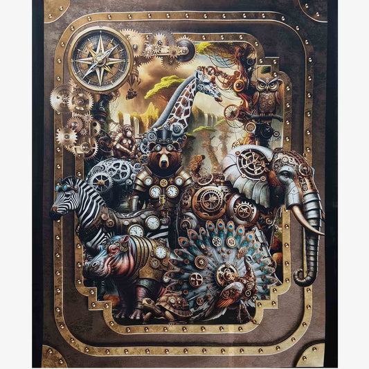 Steampunk Menagerie Large Panel