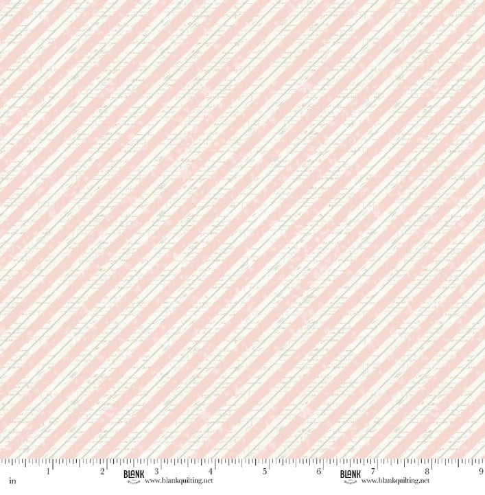 Christmas Magic - Bias Stripe - Pink
