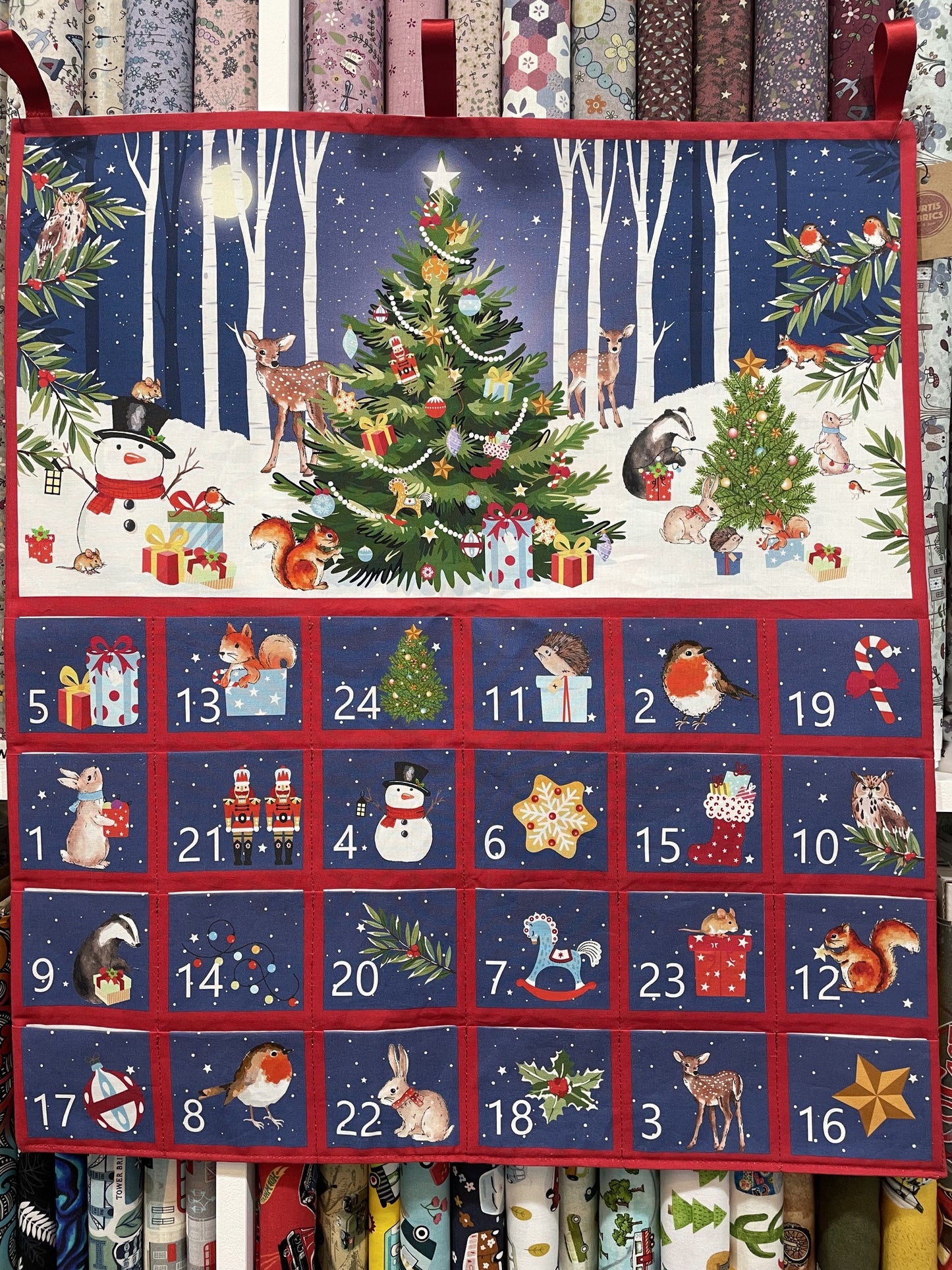 Woodland Christmas Advent Calendar - Ready to Hang