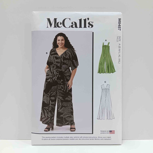 M8457 Misses Loose Fit Jumpsuit and Sash