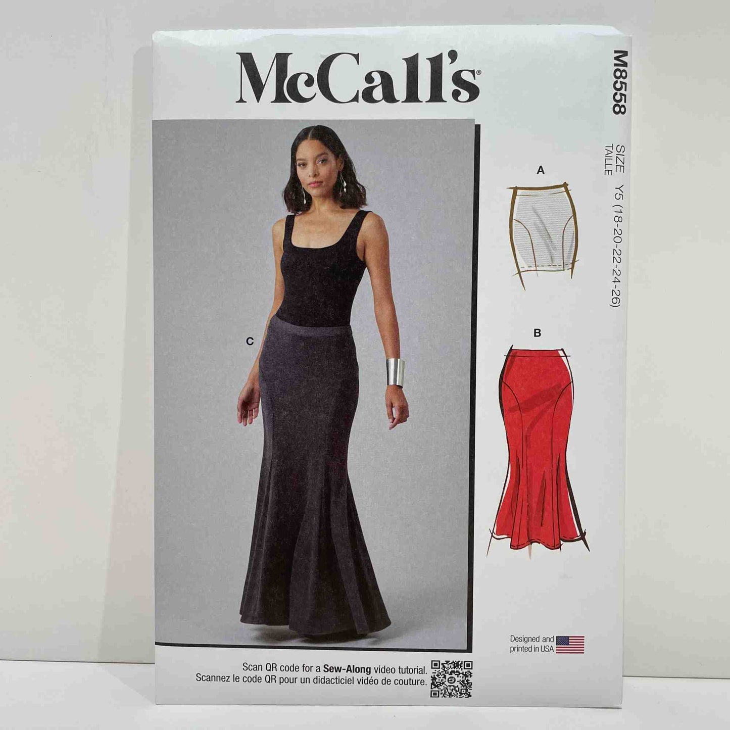M8558 Misses Knit Skirts