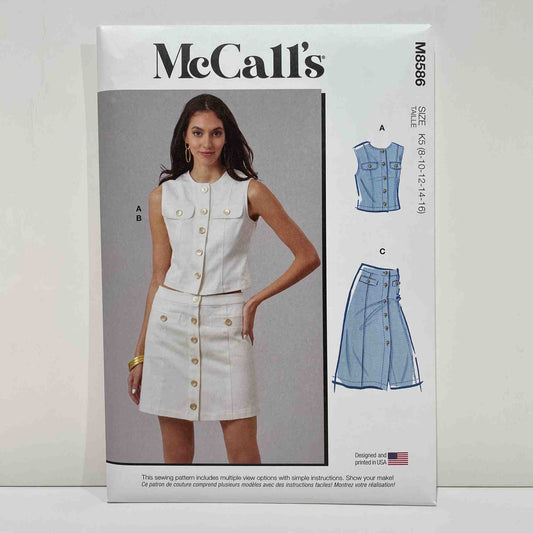 M8586 Misses Skirt and Top