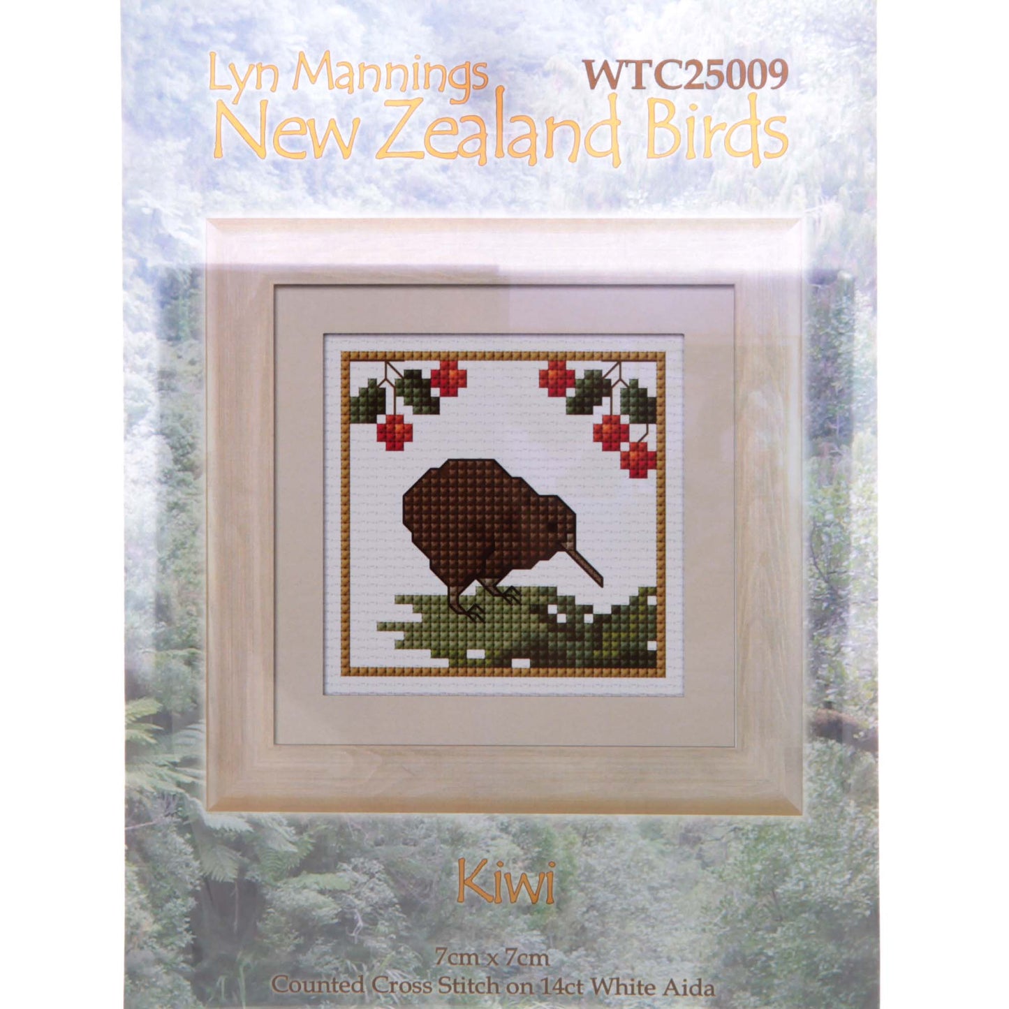 New Zealand Birds Cross Stitch Kit - Kiwi