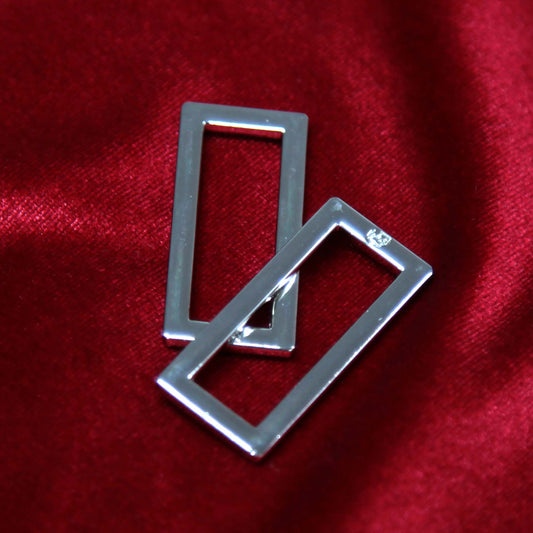 Rectangle Rings 1.5" Flat Metal