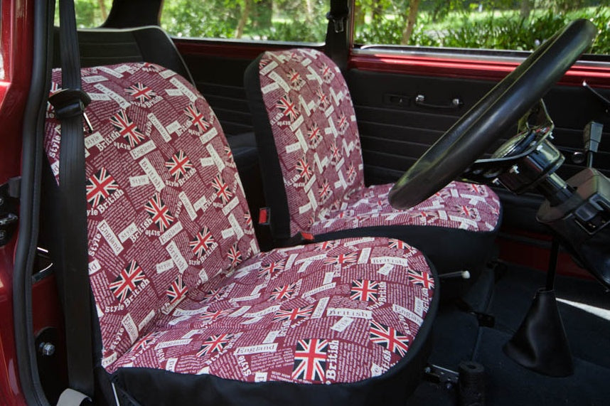 Red Union Jac k - Classic Mini Front Seat Covers
