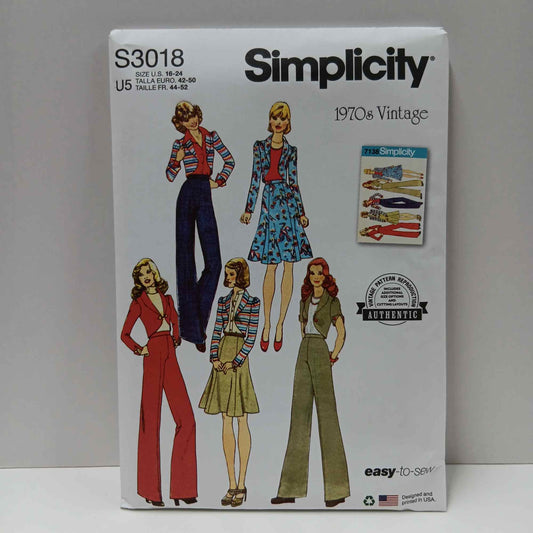 S3018 Misses Pants, Skirt and Jacket