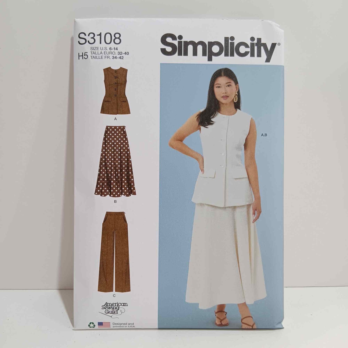 S3108 Misses Vest, Skirt and Pants