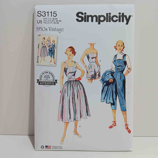 S3115 Misses Vintage Play Suit