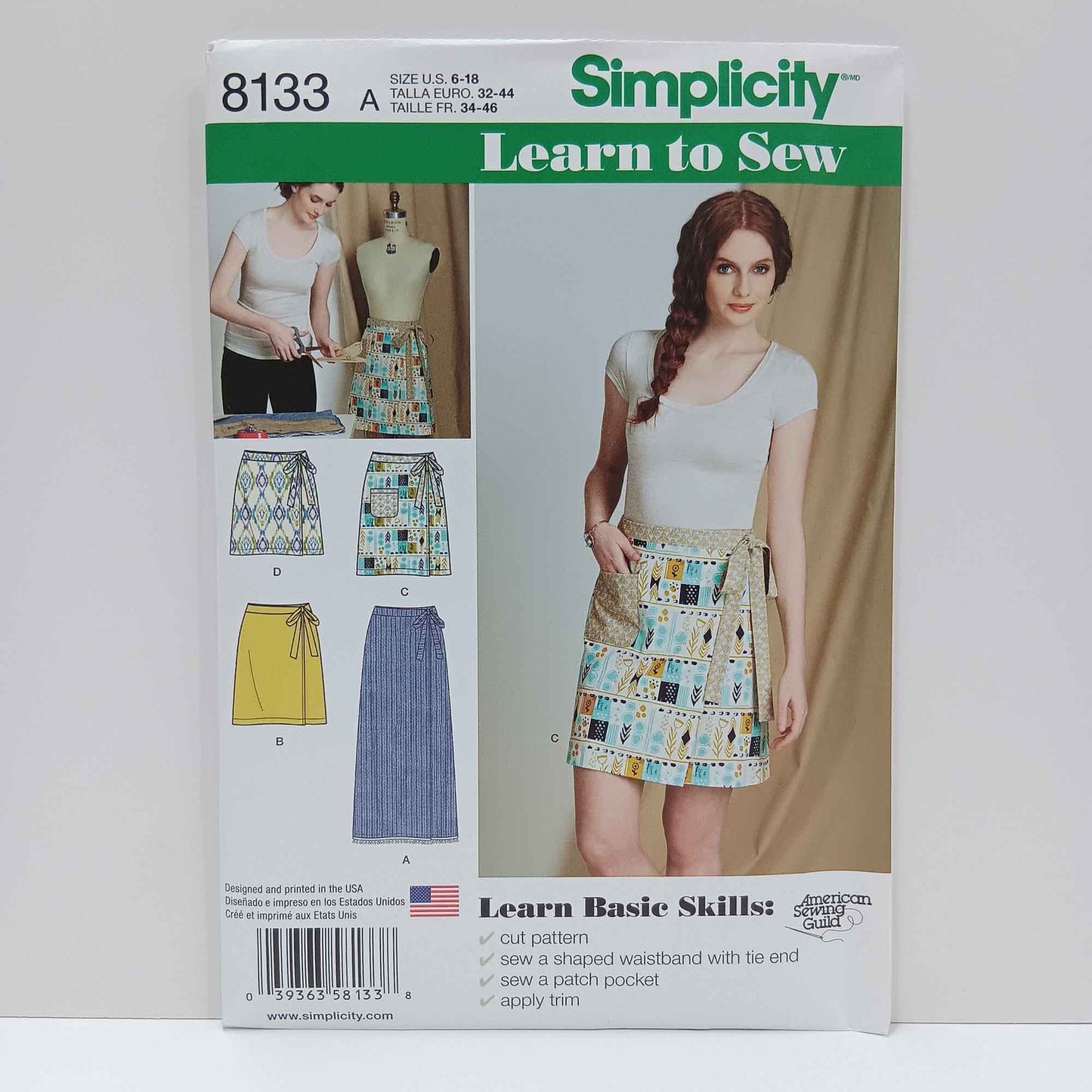 S8133 Misses Wrap Skirt