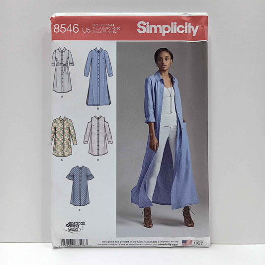 S8546 Misses Shirt Dress