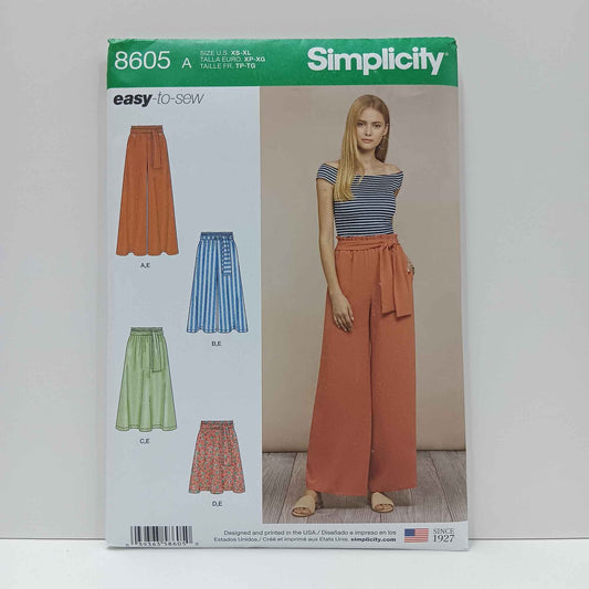 S8605 Misses Skirt and Pants