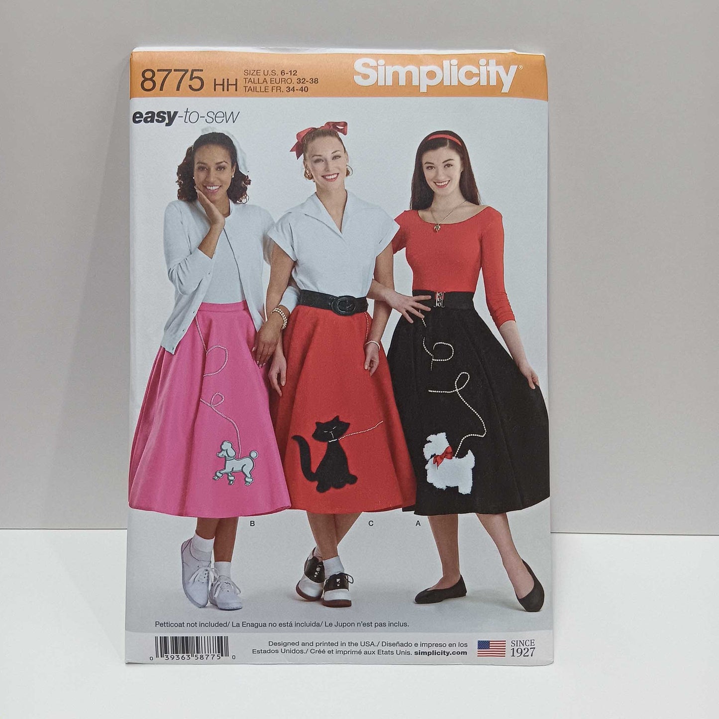 S8775 Misses Poodle Skirts
