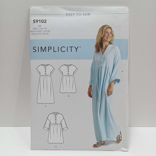 S9102 Misses Caftan and Dress