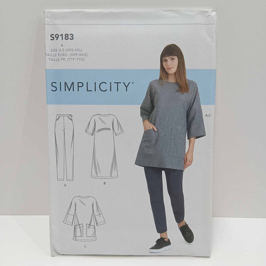 S9183 Misses Tunic, Dress and Leggings