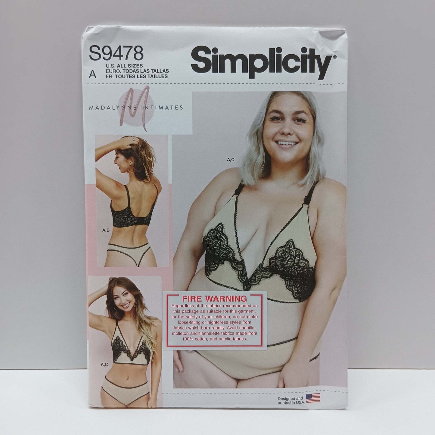 S9478 Misses and Women's Bralette and Panties