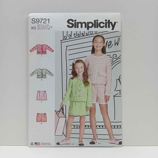 S9721 Girls Jacket, Skirt and Shorts