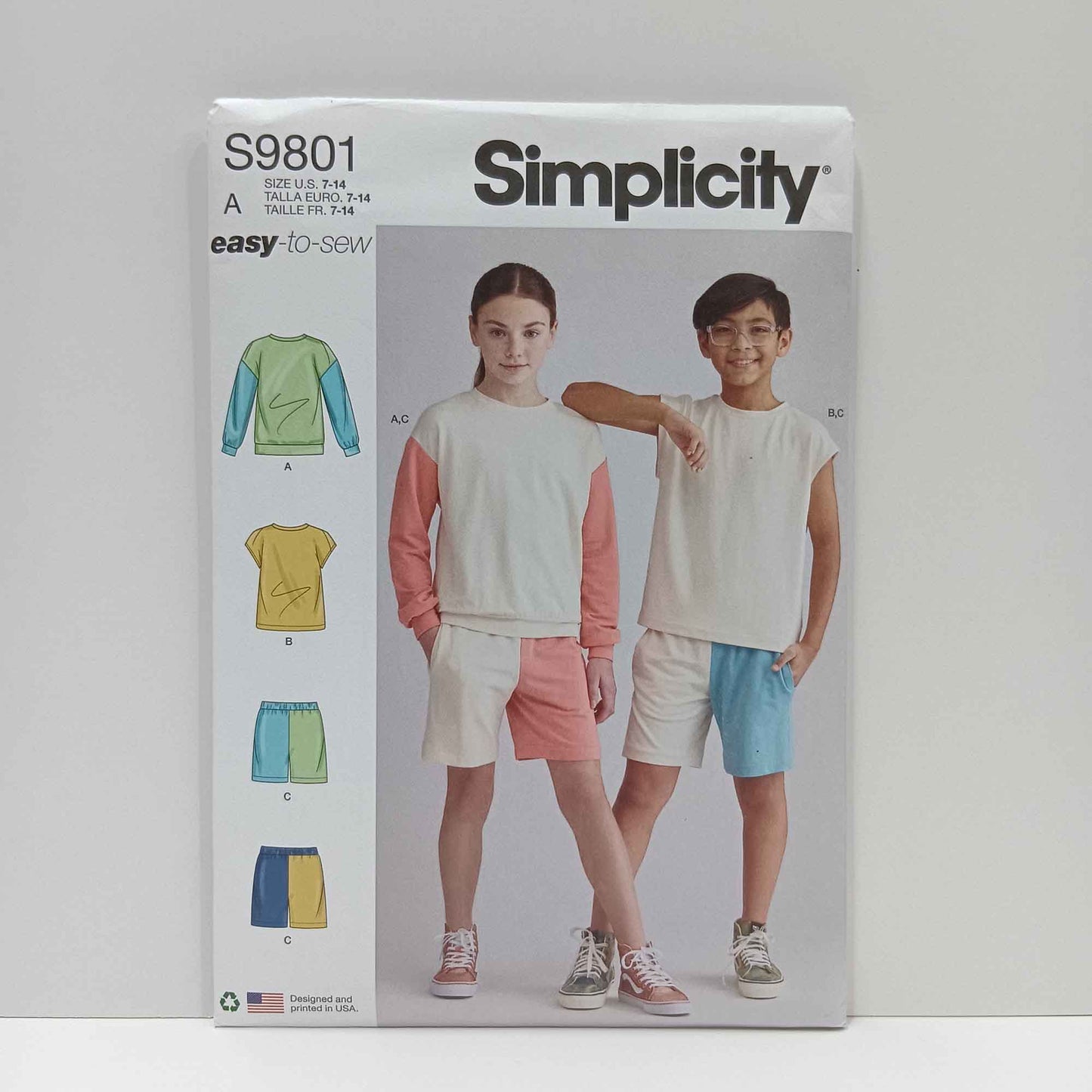 S9801 Girls and Boys Sweatshirts and Shorts