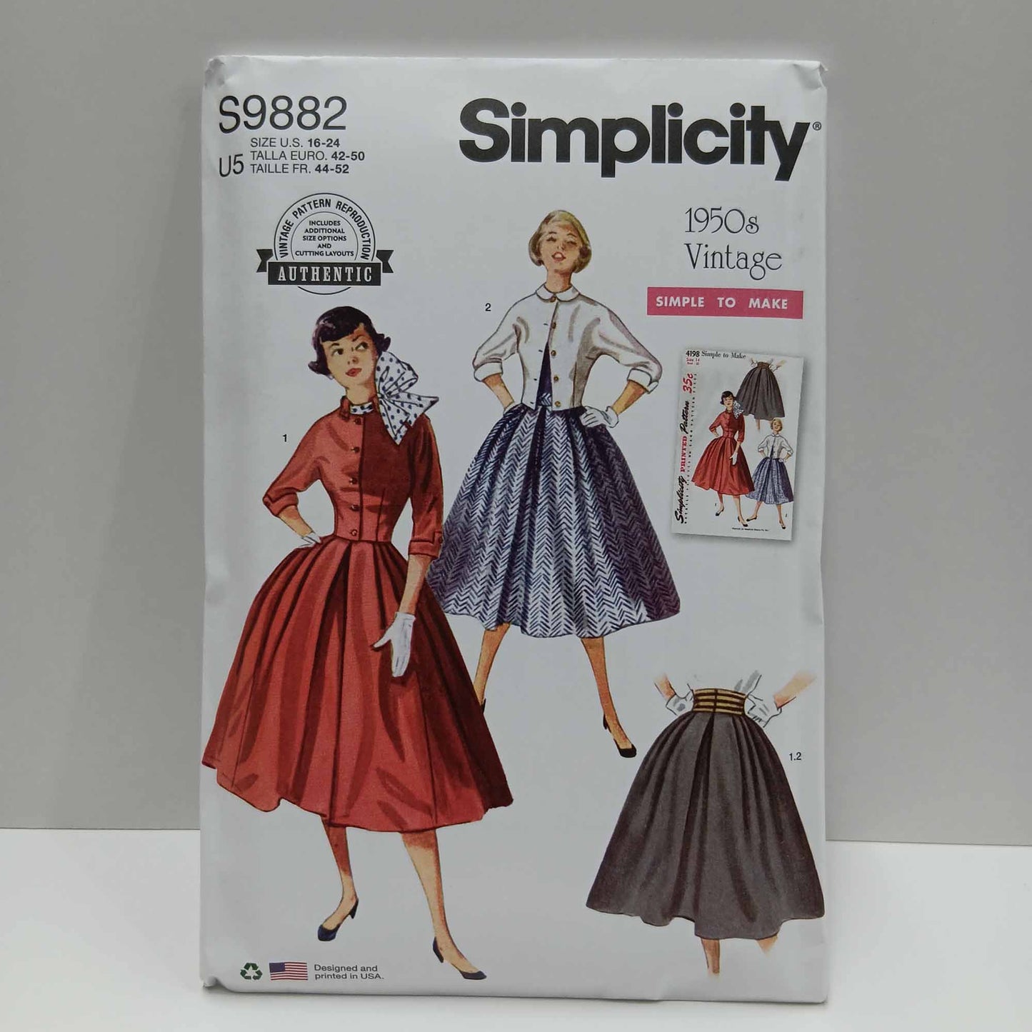 S9882 Misses Vintage Skirt and Jacket