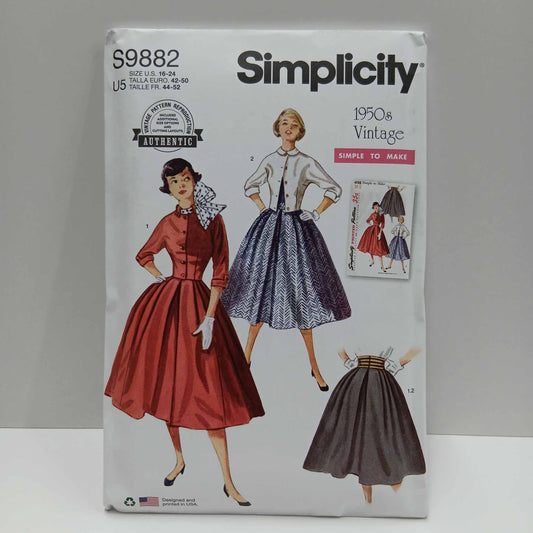 S9882 Misses Vintage Skirt and Jacket