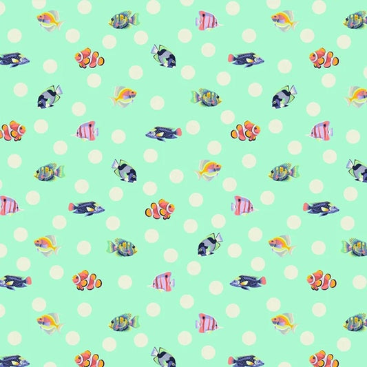 Floral Reef - School Crossing Seafoam