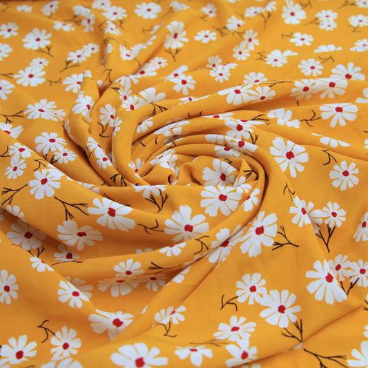 Binna - Yellow Viscose Crepe