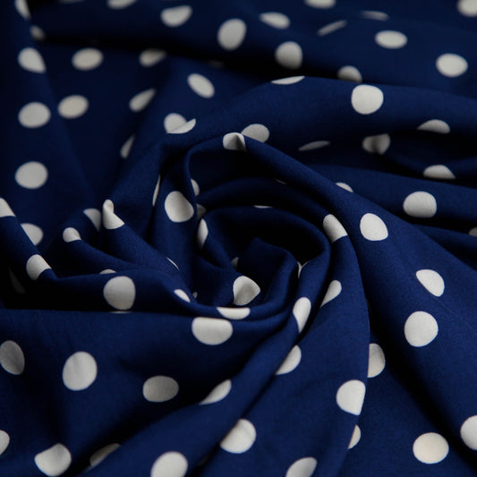 Printed Rayon - Navy