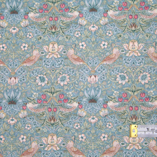 Morris & Co - Mini Strawberry Thief - Kelmscott - Aqua
