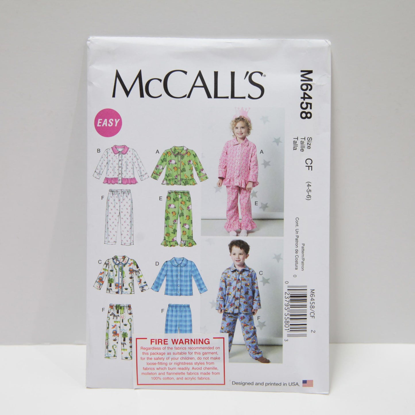 M6458 Toddlers and Childrens Pyjamas