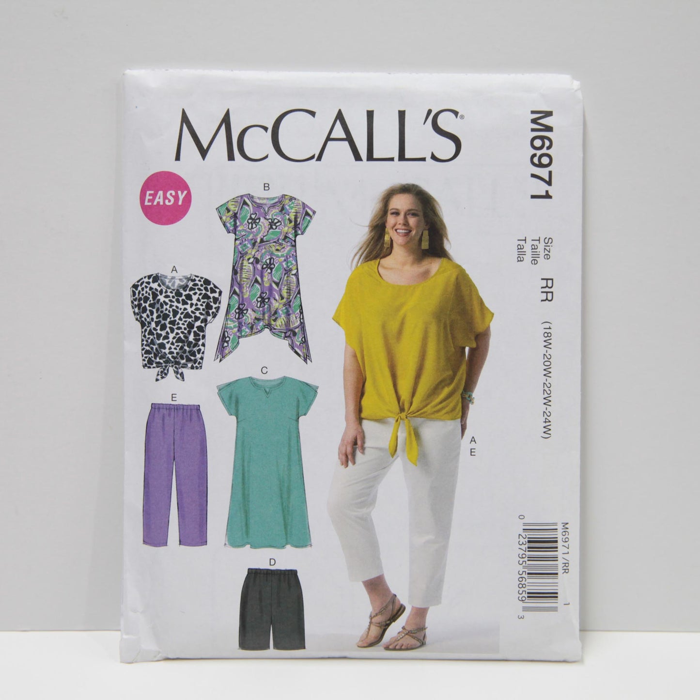 M6971 Womens Top, Tunic, Dress, Shorts and Pants