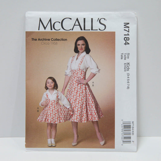 M7184 Misses and Childrens shirt and skirt