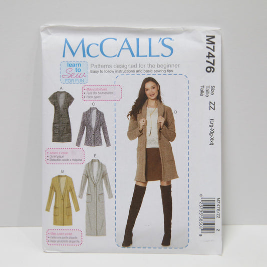 M7476 Misses Vest and Cardigans