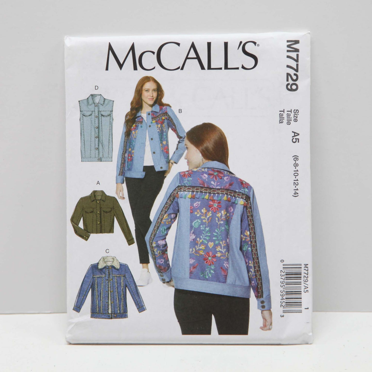 M7729 Misses Denim Jacket and Vest