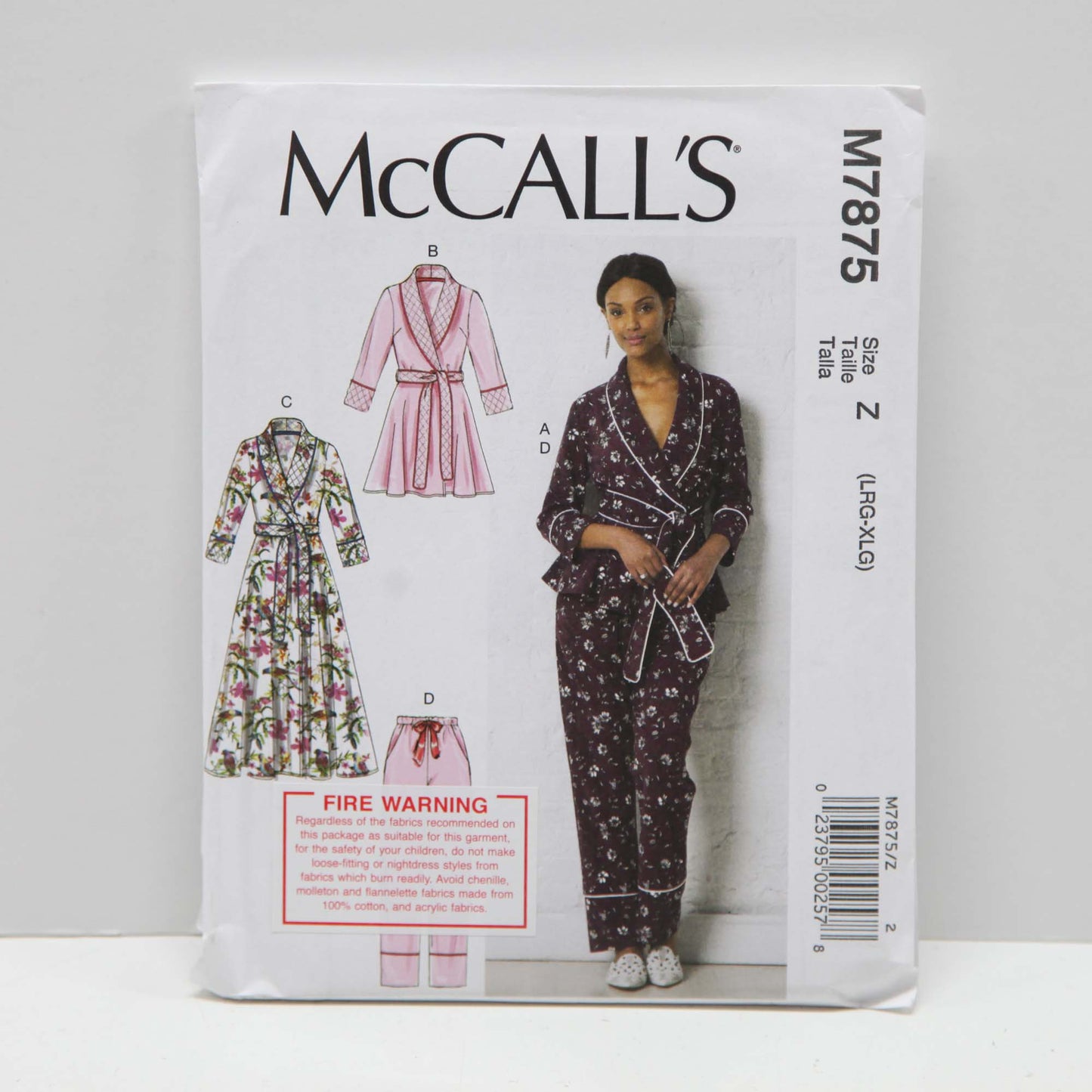 M7875 Misses Jacket, Robe, Pants and Belt