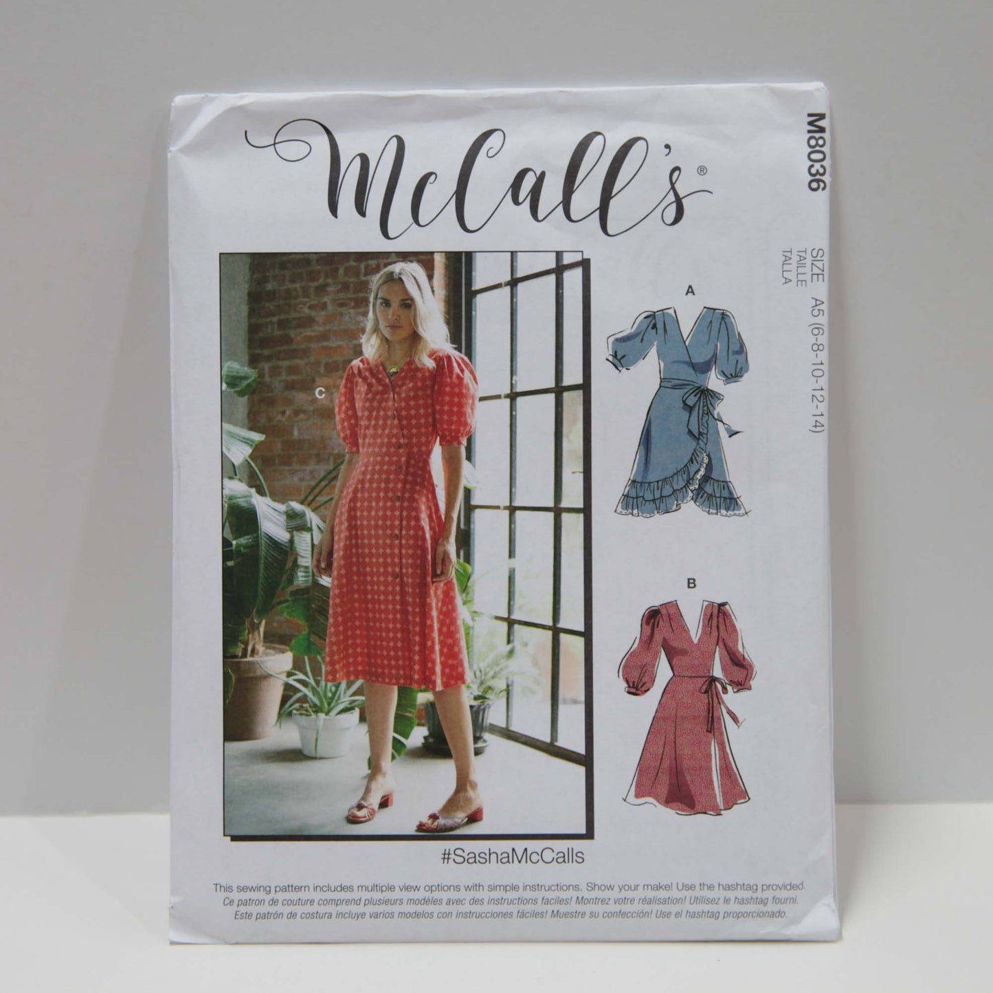 M8036 Misses Dresses and Sash