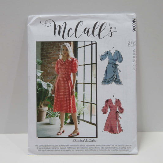 M8036 Misses Dresses and Sash