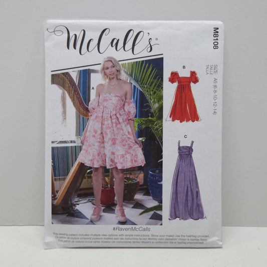 M8108 Misses Gathered Dress