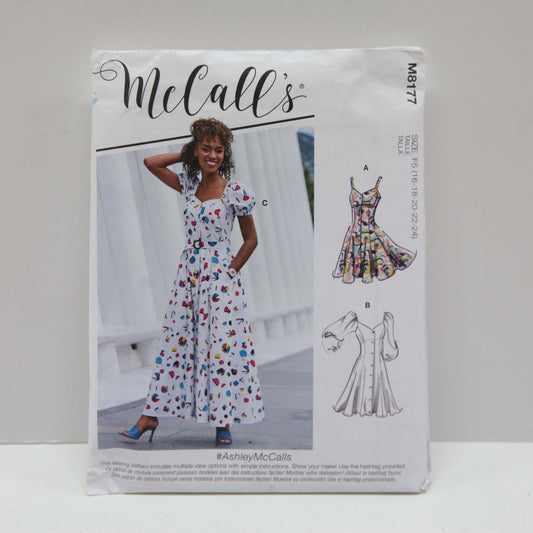 M8177 Misses Dresses and Belt