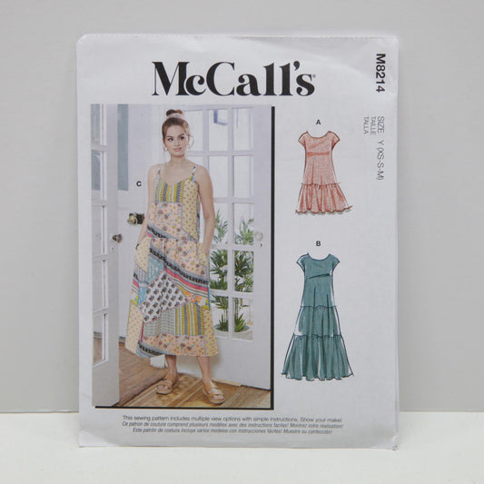 M8214 Misses Dresses and Mask