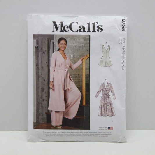 M8245 Misses Romper, Jumpsuit, Robe and Sash