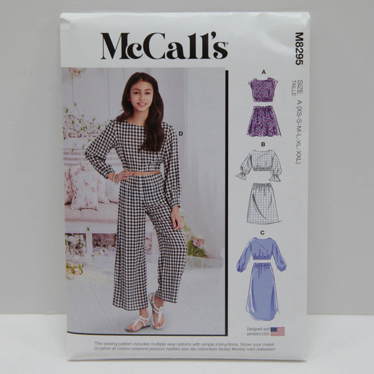 M8295 Girls Top, Skirts, Shorts and Pants