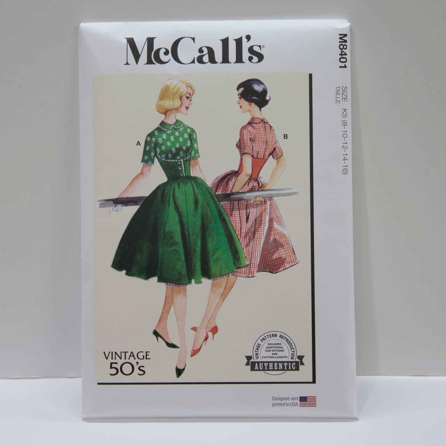 M8401 Vintage 50s - Misses Dress