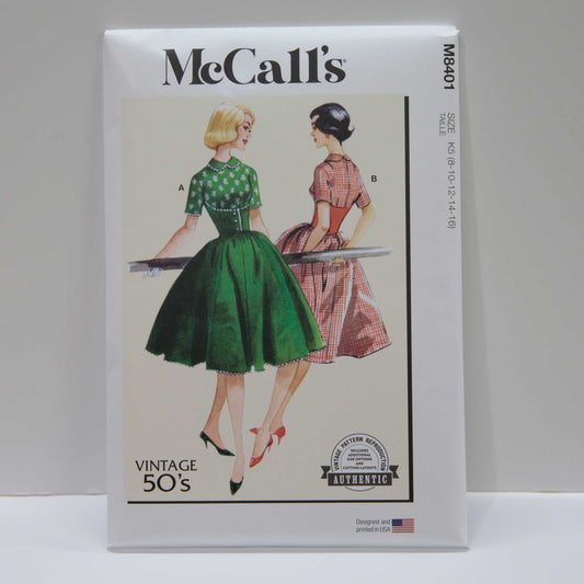 M8401 Vintage 50s - Misses Dress