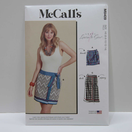 M8409 Misses Wrap Skirts